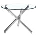 Solara/Devo 5pc Dining Set, Chrome/Grey - Furniture Depot