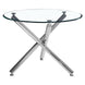 Solara II/Maxim 5pc Dining Set, Chrome/Black - Furniture Depot