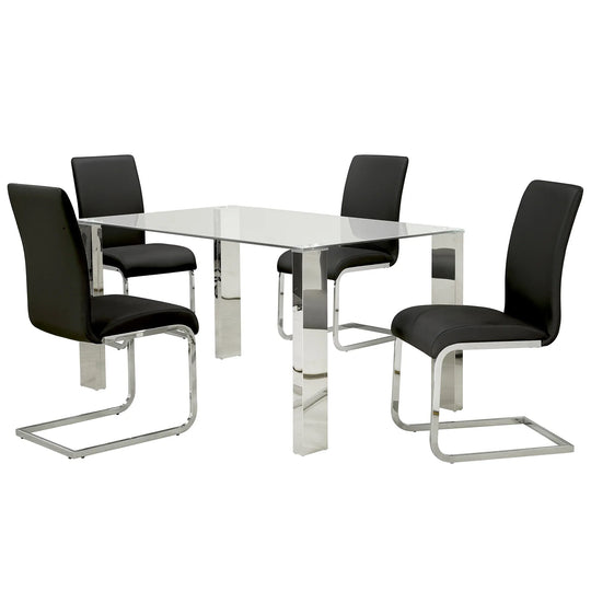 FRANKFURT/MAXIM BK-5PC DINING SET - Furniture Depot