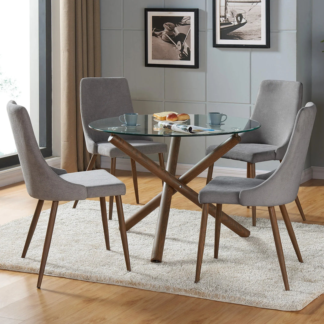 ROCCA/CORA GY-5PC DINING SET - Furniture Depot