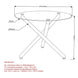 Carmilla/Antoine 5pc Dining Set in Aged Gold with White Chair - Furniture Depot