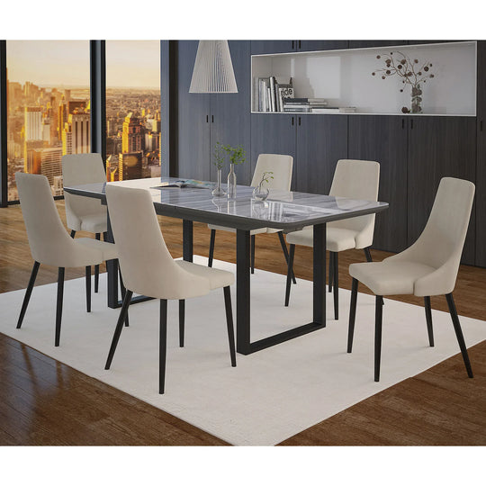 GAVIN/VENICE BEG-7PC DINING SET - Furniture Depot