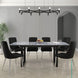 Gavin/Devo 7pc Dining Set, Black/Black - Furniture Depot