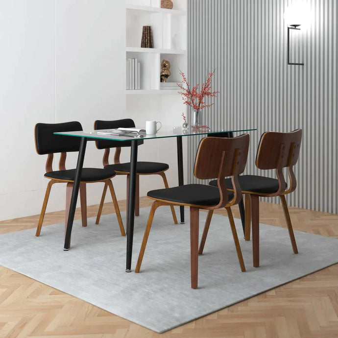 Abbot/Zuni 5pc Dining Set in Black with Black Chair - Furniture Depot