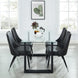 FRANCO BK/SILVANO GY-5PC DINING SET - Furniture Depot