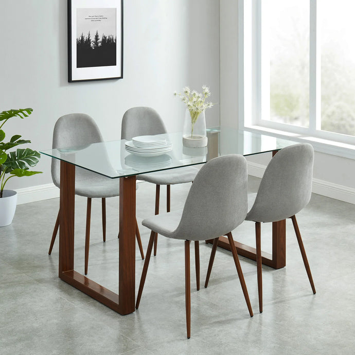 FRANCO WAL/LYNA GY-5PC DINING SET - Furniture Depot