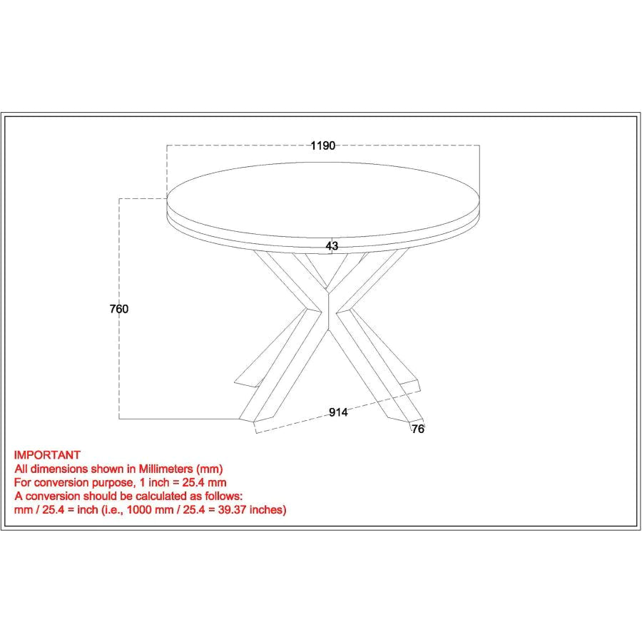 Arhan/Hudson 5pc Dining Set in Natural with Black Chair - Furniture Depot