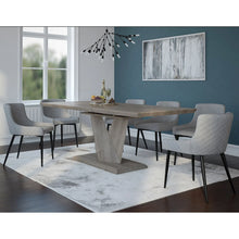 Load image into Gallery viewer, Eclipse/Bianca 7pc Dining Set in Oak with Black &amp; Grey Chair - Furniture Depot