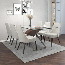 Load image into Gallery viewer, Veneta/Silvano 7pc Dining Set, Walnut/Light Grey - Furniture Depot