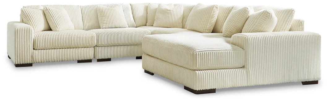 Lindyn 5-Piece Sectional with Chaise - Ivory - Furniture Depot