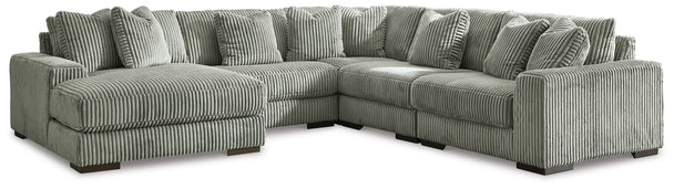 Lindyn 5-Piece Sectional with LHF Chaise - Fog - Furniture Depot