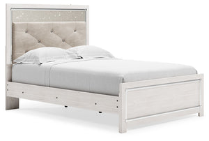 Altyra White Panel Bed