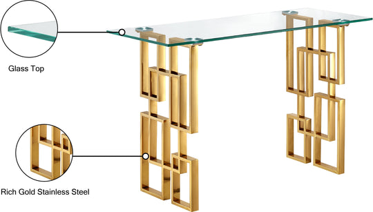 Pierre Gold Console Table - Furniture Depot