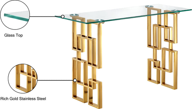 Pierre Gold Console Table - Furniture Depot
