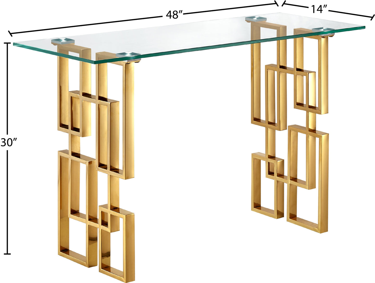 Pierre Gold Console Table - Furniture Depot