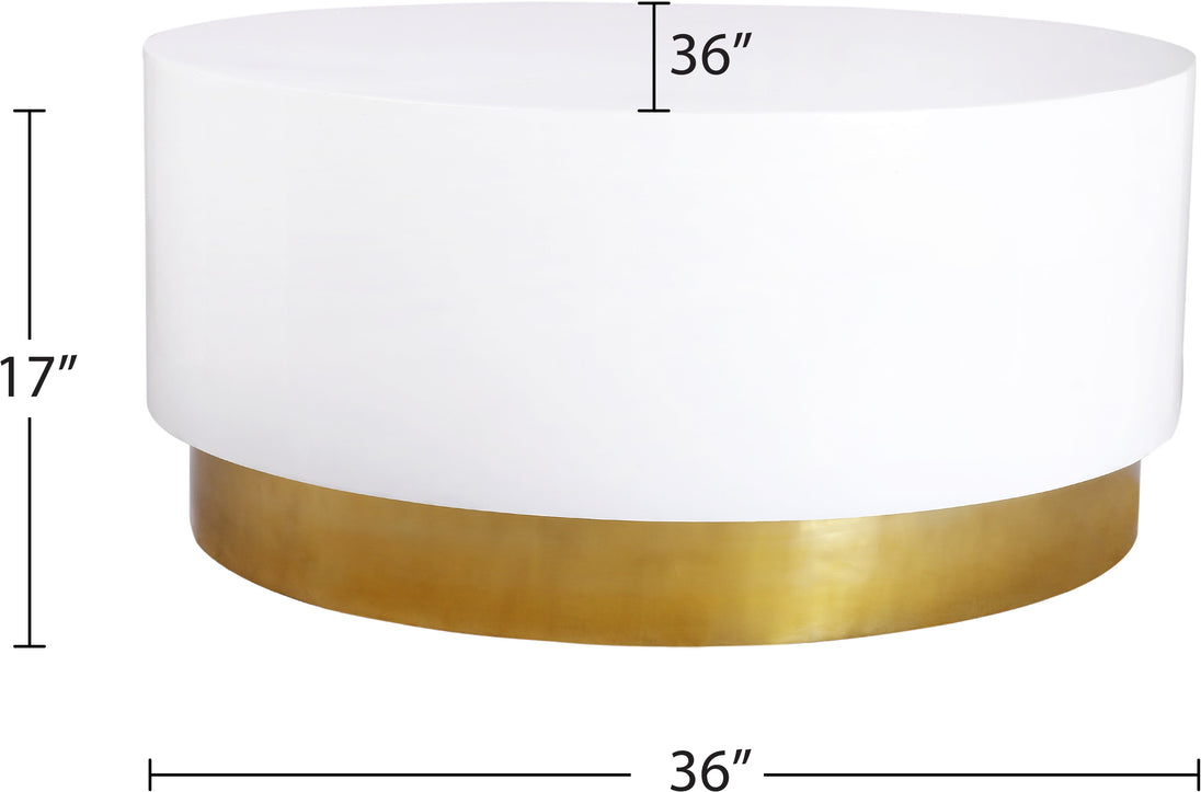 Deco White/Gold Coffee Table - Furniture Depot