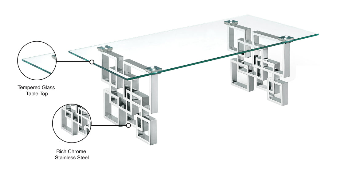 Alexis Chrome Coffee Table - Furniture Depot