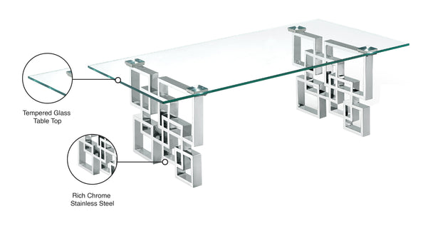 Alexis Chrome Coffee Table - Furniture Depot