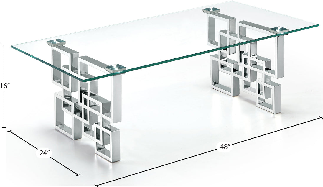 Alexis Chrome Coffee Table - Furniture Depot