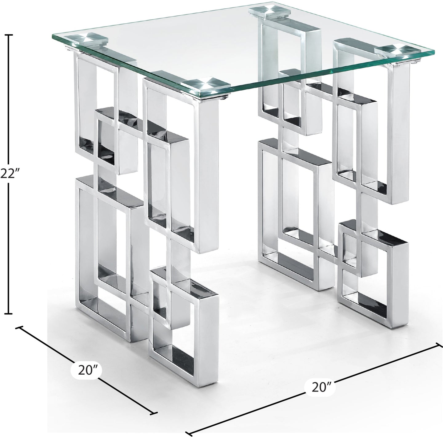 Alexis Chrome End Table - Furniture Depot