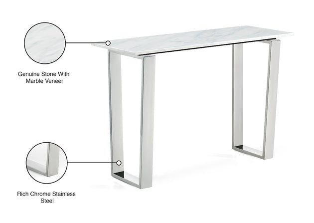 Carlton Chrome Console Table - Furniture Depot