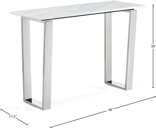 Carlton Chrome Console Table - Furniture Depot