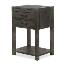 Load image into Gallery viewer, Abington 2 Drawer Open Nightstand In Weathered Charcoal