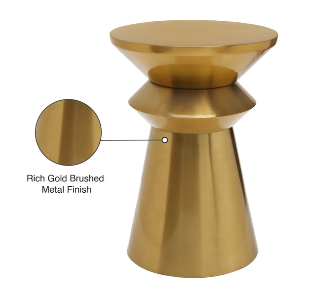 Jai Brushed Gold End Table - Furniture Depot