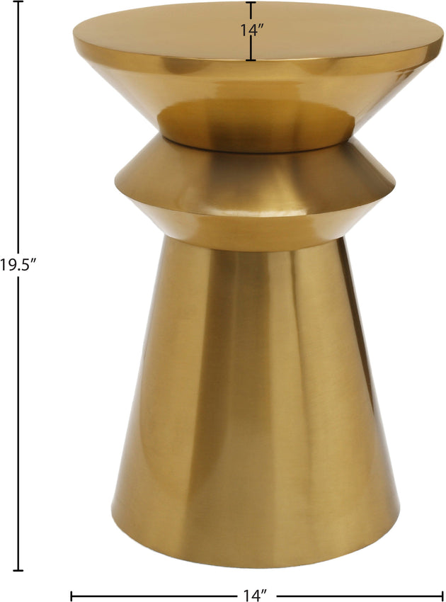 Jai Brushed Gold End Table - Furniture Depot