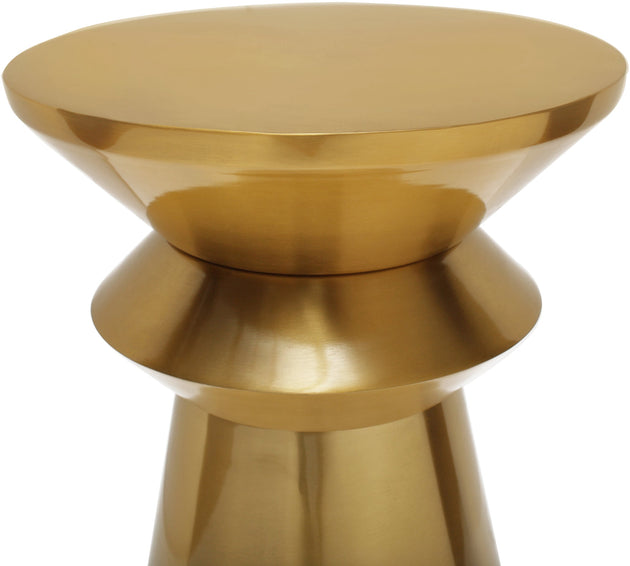 Jai Brushed Gold End Table - Furniture Depot