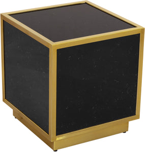 Glitz Faux Marble End Table - Furniture Depot