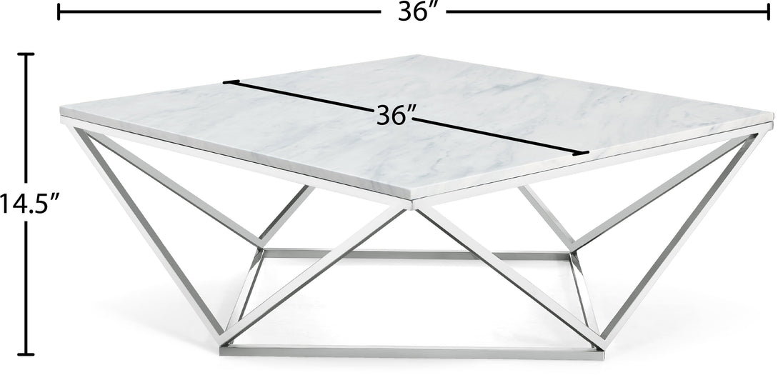 Skyler Chrome Coffee Table - Furniture Depot