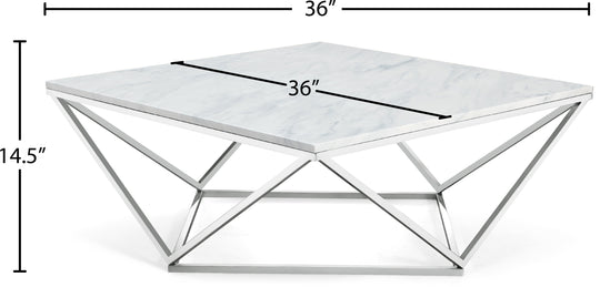 Skyler Chrome Coffee Table - Furniture Depot