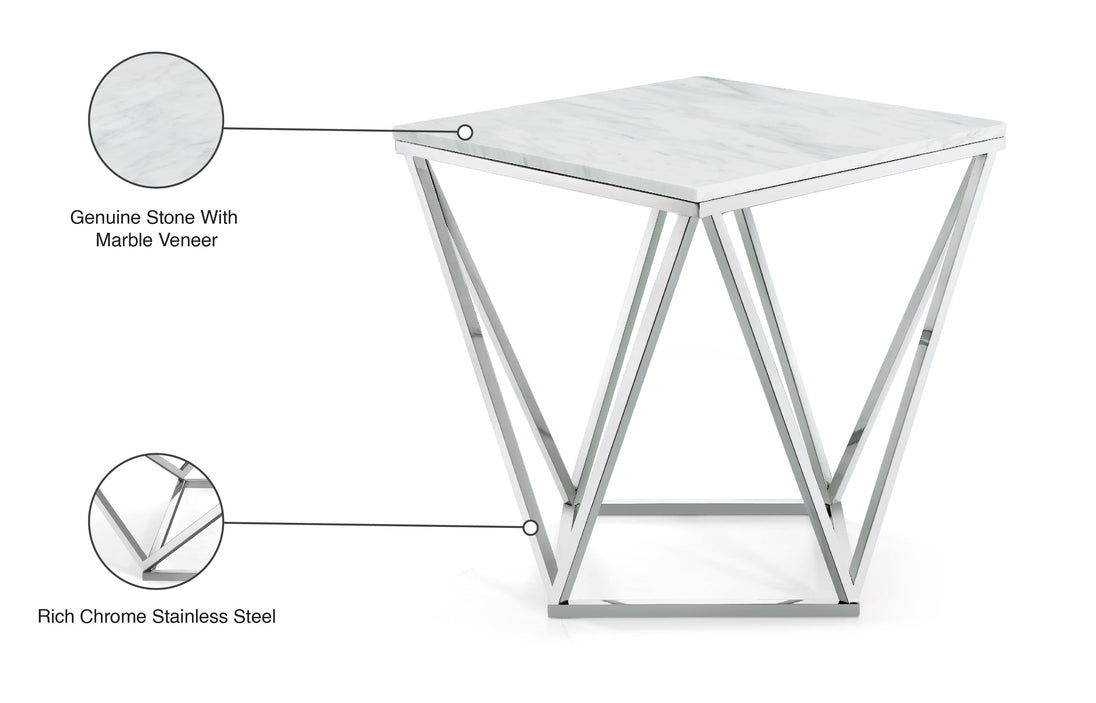 Skyler Chrome End Table - Furniture Depot