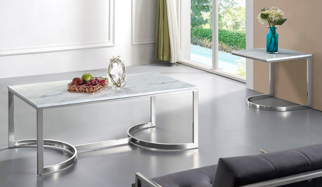 Copley Chrome End Table - Furniture Depot