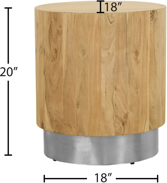 Acacia Round End Table - Furniture Depot