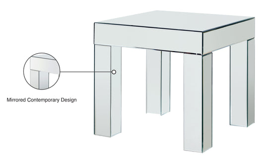 Lainy Mirrored End Table - Furniture Depot