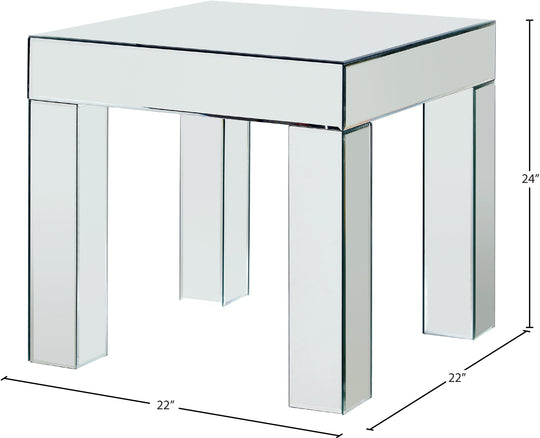 Lainy Mirrored End Table - Furniture Depot