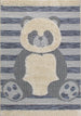 Kalora Kids Cream Blue Panda Rug - Furniture Depot