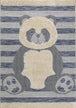 Kalora Kids Cream Blue Panda Rug - Furniture Depot