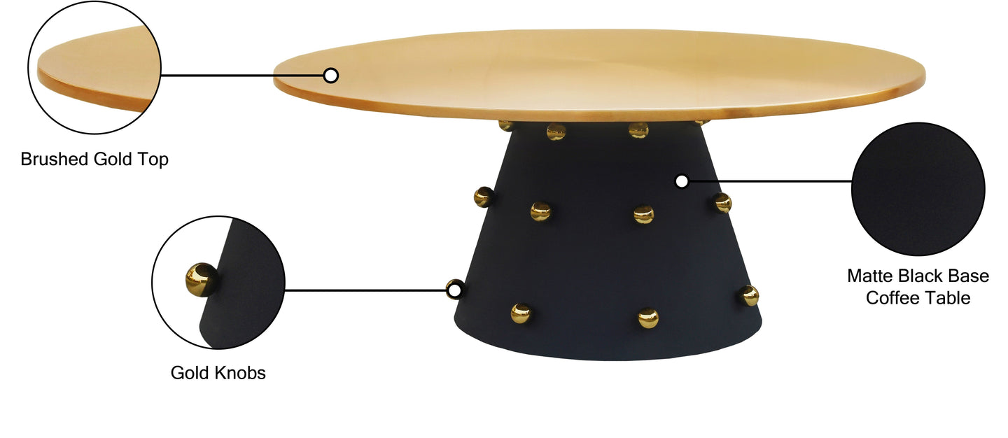 Raven Black / Gold Coffee Table - Furniture Depot