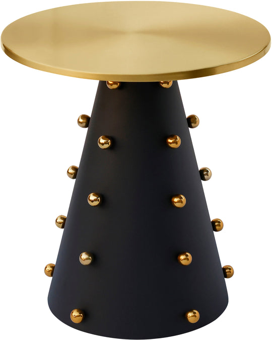 Raven Black / Gold End Table - Furniture Depot