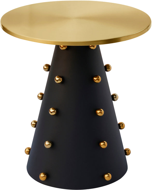 Raven Black / Gold End Table - Furniture Depot