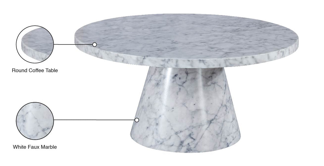 Omni Faux Marble Coffee Table - Furniture Depot