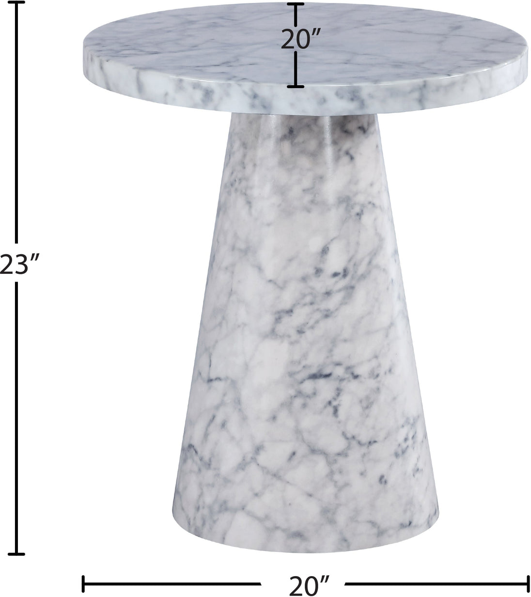 Omni Faux Marble End Table - Furniture Depot