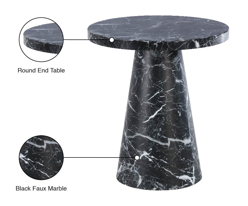 Omni Faux Marble End Table - Furniture Depot