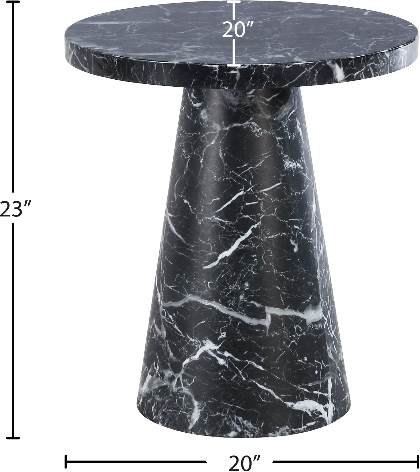 Omni Faux Marble End Table - Furniture Depot