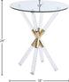 Mercury Acrylic/Gold End Table - Furniture Depot