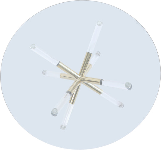 Mercury Acrylic/Gold End Table - Furniture Depot