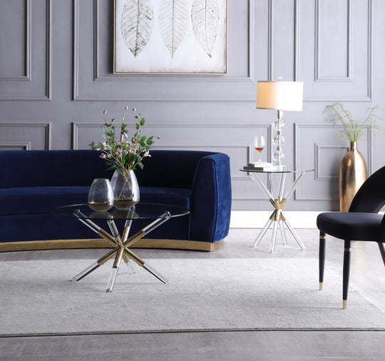 Mercury Acrylic/Gold End Table - Furniture Depot